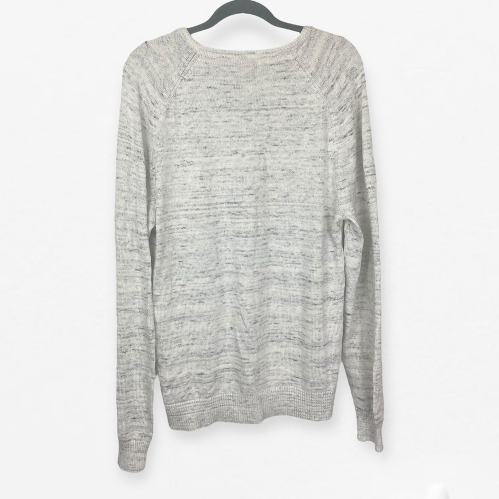 Merona wool blend soft Gray Crew Neck Sweater Classic Knit L - Picture 5 of 7